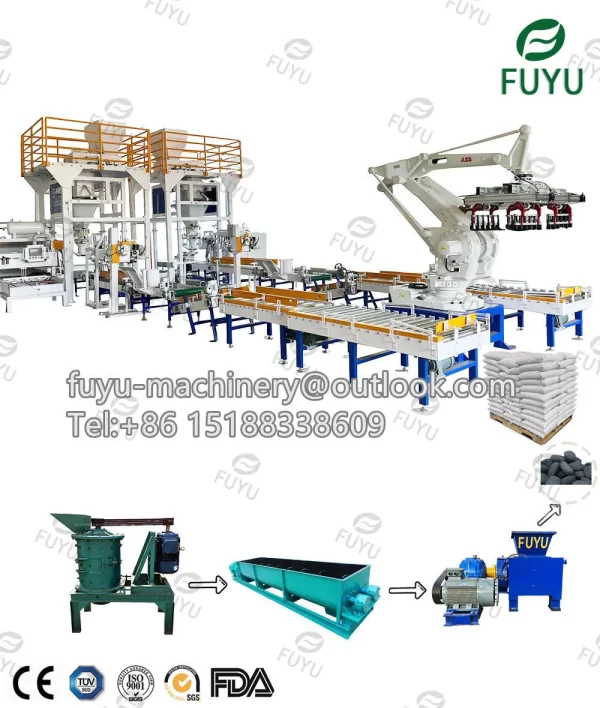 Automatic coal packing line